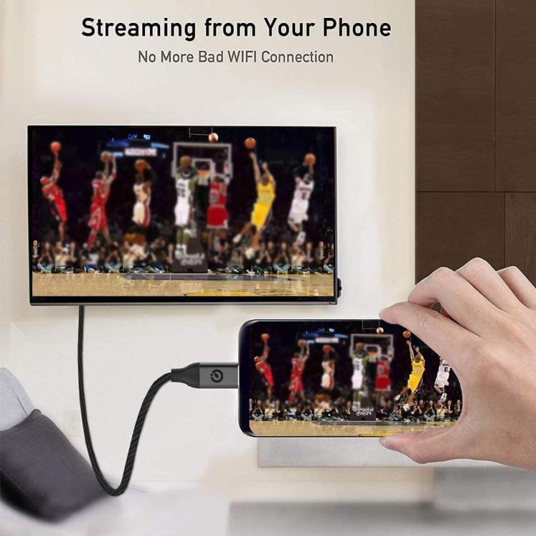 QGeeM USB-C/Type-C To HDMI Cable 4K 30Hz For Screen Mirroring & Extended Display, 1.2m, 1.8m, 3m