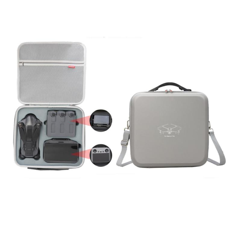 For DJI Mavic 4 Pro Fly More Combo / Creator Combo Carrying Case Durable PU Crossbody Shoulder Bag, Shoulder Bag Black, Shoulder Bag Gray