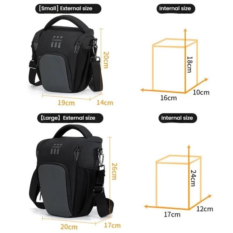 Lightweight Portable Leather Film Material Camera Crossbody Bag, Cwatcun D1 Small, Cwatcun D1 Large