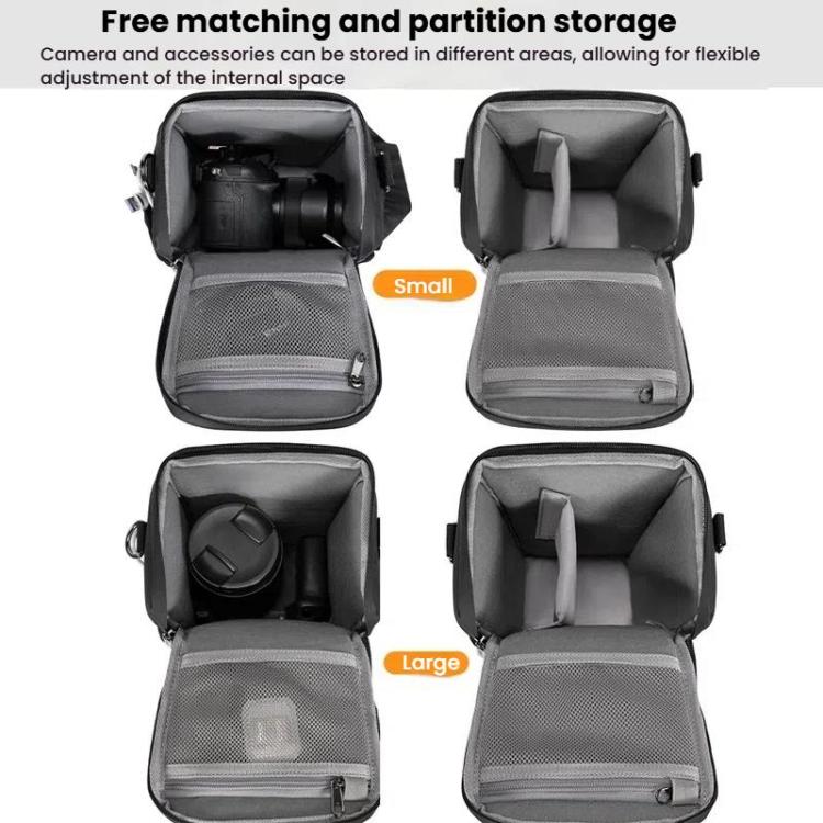 Lightweight Portable Leather Film Material Camera Crossbody Bag, Cwatcun D1 Small, Cwatcun D1 Large