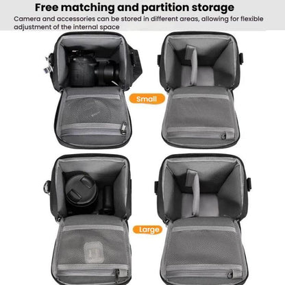 Lightweight Portable Leather Film Material Camera Crossbody Bag, Cwatcun D1 Small, Cwatcun D1 Large