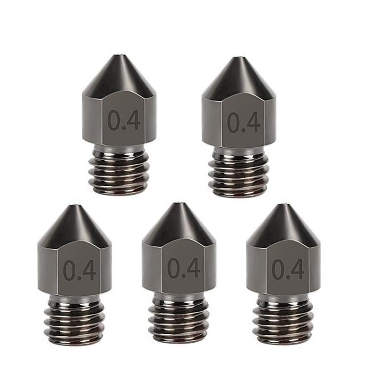 MK8 Hardened Steel Nozzle High-Temperature Resistant 3D Printer Extruder Hotend, 5pcs /Pack 1.75/0.2mm, 5pcs /Pack 1.75/0.3mm, 5pcs /Pack 1.75/0.4mm, 5pcs /Pack 1.75/0.5mm, 5pcs /Pack 1.75/0.6mm, 5pcs /Pack 1.75/0.8mm, 5pcs /Pack 1.75/1.0mm