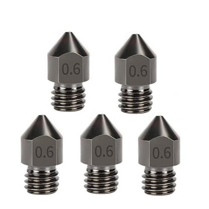 MK8 Hardened Steel Nozzle High-Temperature Resistant 3D Printer Extruder Hotend, 5pcs /Pack 1.75/0.2mm, 5pcs /Pack 1.75/0.3mm, 5pcs /Pack 1.75/0.4mm, 5pcs /Pack 1.75/0.5mm, 5pcs /Pack 1.75/0.6mm, 5pcs /Pack 1.75/0.8mm, 5pcs /Pack 1.75/1.0mm
