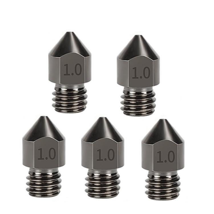 MK8 Hardened Steel Nozzle High-Temperature Resistant 3D Printer Extruder Hotend, 5pcs /Pack 1.75/0.2mm, 5pcs /Pack 1.75/0.3mm, 5pcs /Pack 1.75/0.4mm, 5pcs /Pack 1.75/0.5mm, 5pcs /Pack 1.75/0.6mm, 5pcs /Pack 1.75/0.8mm, 5pcs /Pack 1.75/1.0mm