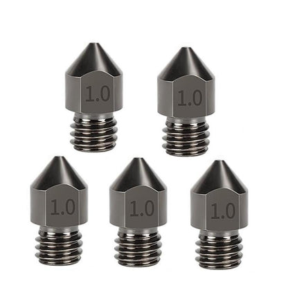 MK8 Hardened Steel Nozzle High-Temperature Resistant 3D Printer Extruder Hotend, 5pcs /Pack 1.75/0.2mm, 5pcs /Pack 1.75/0.3mm, 5pcs /Pack 1.75/0.4mm, 5pcs /Pack 1.75/0.5mm, 5pcs /Pack 1.75/0.6mm, 5pcs /Pack 1.75/0.8mm, 5pcs /Pack 1.75/1.0mm