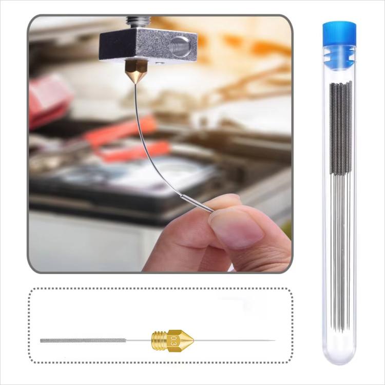 3D Printer Nozzle Cleaning Kit MK8 Nozzle 0.4mm Stainless Steel Cleaning Needle, 22 In 1, 12 In 1