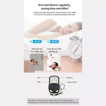 WiFi + 2G/GSM Smart Security Alarm System Kit Tuya-Compatible with 2.7-inch Display, PIR Motion Sensor & Door/Window Contact, US Plug, EU Plug