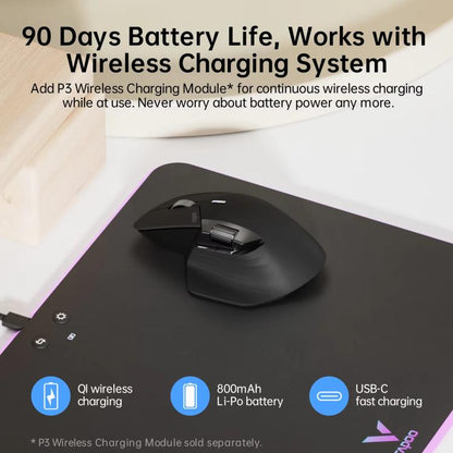 Rapoo Wireless Triple Mode Mice Ergonomic Desktop Laptop Business Office Mouse, MT760 Black, MT760mini Black, MT760 Gray, MT760mini Gray, MT760 Pink, MT760mini Pink