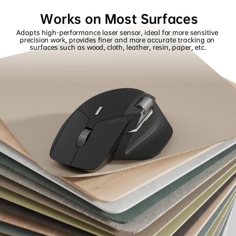 Rapoo Wireless Triple Mode Mice Ergonomic Desktop Laptop Business Office Mouse, MT760 Black, MT760mini Black, MT760 Gray, MT760mini Gray, MT760 Pink, MT760mini Pink