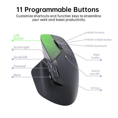 Rapoo Wireless Triple Mode Mice Ergonomic Desktop Laptop Business Office Mouse, MT760 Black, MT760mini Black, MT760 Gray, MT760mini Gray, MT760 Pink, MT760mini Pink