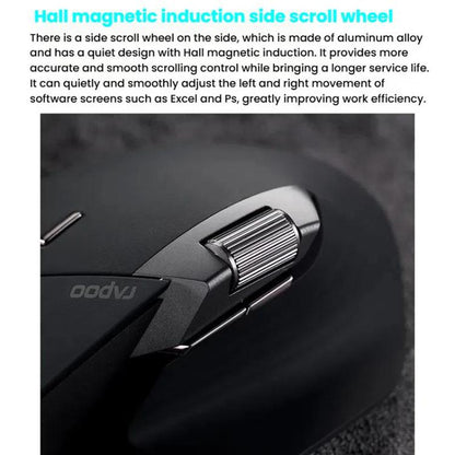 Rapoo Wireless Triple Mode Mice Ergonomic Desktop Laptop Business Office Mouse, MT760 Black, MT760mini Black, MT760 Gray, MT760mini Gray, MT760 Pink, MT760mini Pink