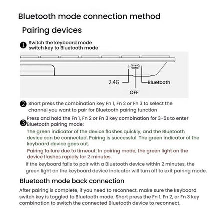Rapoo E9000G Wireless Bluetooth Keyboard Computer Laptop Cell Phone Keyboard