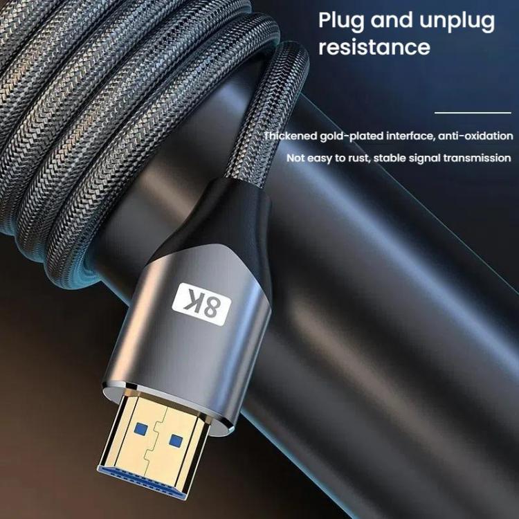 VegGieg W-H4 8K HDMI 2.1 Cable TV Set-Top Box Computer Connection Monitor Projector Video HD Cable, 1m, 1.5m, 2m, 3m, 5m