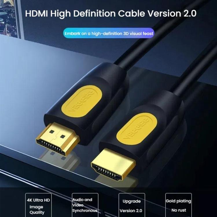 VegGieg HHI HDMI 2.0 HD Cable 4K 60Hz Television Computer Monitor Projector Video Connection Cable, 1M, 1.5M, 2M, 3M, 5M, 8M, 10M, 12M, 15M, 20M