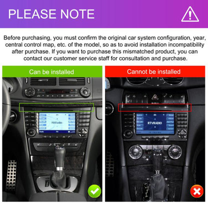7 inch Horizontal Screen 2+64G Bluetooth Car Player Carplay Car Center Control Integrated Machine For Mercedes-Benz W211 / E200 / E220 / CLS350 / CLS500, Standard, Standard+AHD+Mic