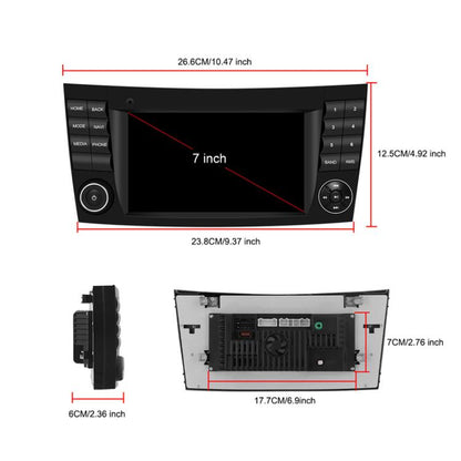 7 inch Horizontal Screen 2+64G Bluetooth Car Player Carplay Car Center Control Integrated Machine For Mercedes-Benz W211 / E200 / E220 / CLS350 / CLS500, Standard, Standard+AHD+Mic