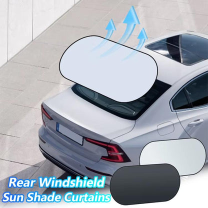 Titanium Silver Car Rear Window Sunshade Heat Insulating Shield with Suction Cup Mounted, 100 x 50cm