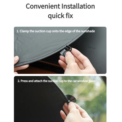 Titanium Silver Car Rear Window Sunshade Heat Insulating Shield with Suction Cup Mounted, 100 x 50cm