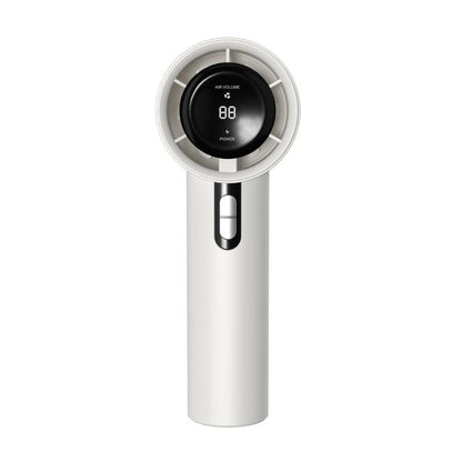 100-gear 1200mAh High Speed Handheld Fan Bladeless Mini Digital Display Small Fan, 1200mAh