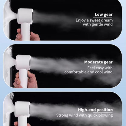100-gear 1200mAh High Speed Handheld Fan Bladeless Mini Digital Display Small Fan, 1200mAh