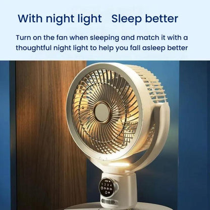 Air Circulation Fan Turbo Light Convection Standing Fan Remote Control Timer Floor Fan, USB Plug, Rechargeable