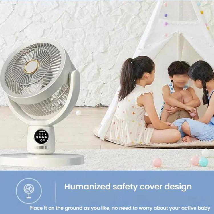 Air Circulation Fan Turbo Light Convection Standing Fan Remote Control Timer Floor Fan, USB Plug, Rechargeable