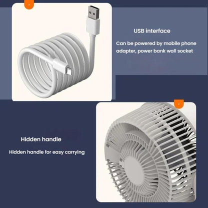 USB Air Circulation Fan Office Desktop Small Fan, USB Plug, Rechargeable
