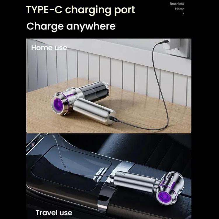 SUITU ST-6691Plus Car Cordless Powerful Brushless Vacuum Cleaner, ST-6691Plus (Silver Purple), ST-6691Plus (Black Gold)