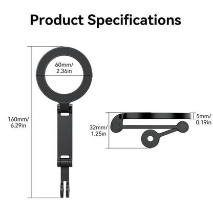 TELESIN Mobile Phone Magnetic Stand Two Claw Adapter Compatible with Chest Strap, Backpack Clip, Neck Mount, Phone Magnetic Stand