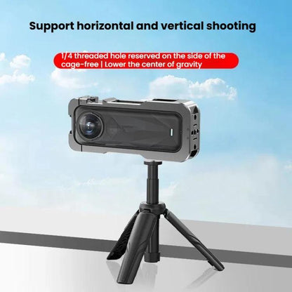 For Insta360 X5 HEPAIL AC-81 Metal Rabbit Cage Extended Protective Frame, AC-81