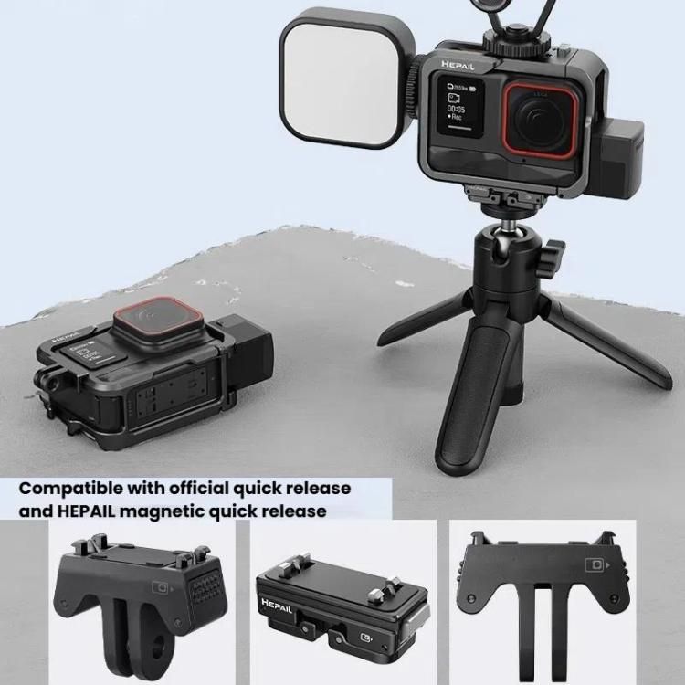 Metal Rabbit Cage Camera Frame Accessories, For Insta360 Ace HEPAIL AC-25, For Insta360 Ace Pro HEPAIL AC-26