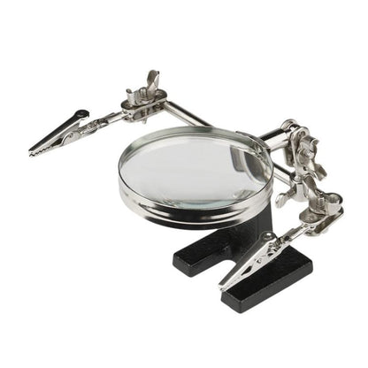 60mm Magnifying Glass With Auxiliary Clamp Soldering Iron Repair Circuit Board Desktop Magnifying Glass, 5X With Auxiliary Clamp