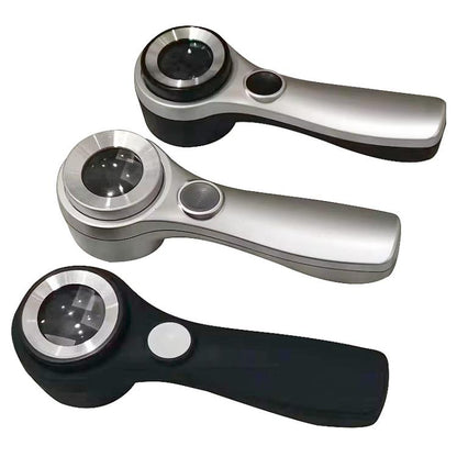 Alloy Handheld 60x USB Charging Touch Switch LED Light Optical Glass Magnifier