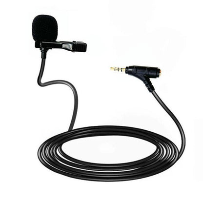 3.5mm TRRS Lavalier Microphone with Earphone Monitoring Jack Clip-on Lapel Mic, 1.5m