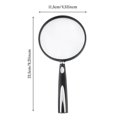 110mm 2/4X Handheld Magnifying Glass HD Reading Acrylic Lens Magnifying Glass, 2/4X Handheld