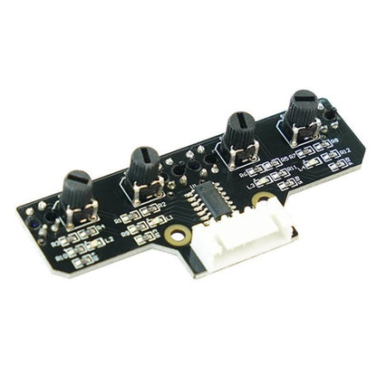 Yahboom 4 Channel Infrared Tracking Sensor Module For Smart Car Robot, Module, Module+ 6Pin Cable, With 6Pin Cable+16mm Copper Column, With 6Pin Cable+23mm Copper Column, Module+DuPont Cable, With DuPont Cable+16mm Copper Column