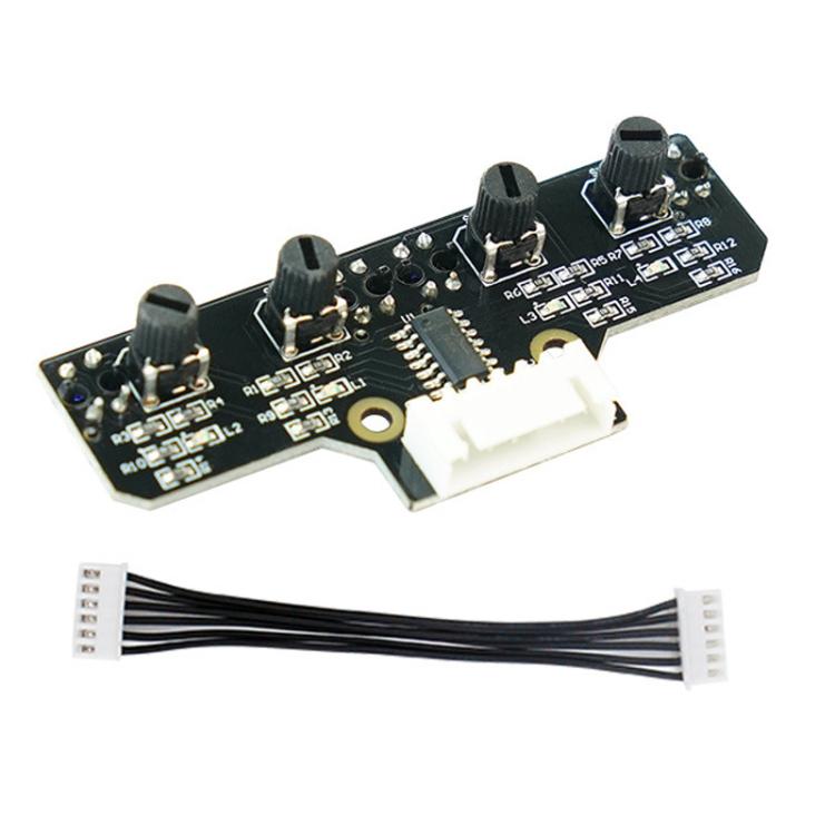 Yahboom 4 Channel Infrared Tracking Sensor Module For Smart Car Robot, Module, Module+ 6Pin Cable, With 6Pin Cable+16mm Copper Column, With 6Pin Cable+23mm Copper Column, Module+DuPont Cable, With DuPont Cable+16mm Copper Column