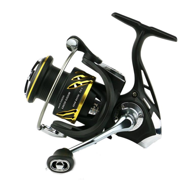 Zero-Gap Metal Spinning Fishing Reel 5.2:1 High-Speed Gear Ratio, YUMOSHI LP2000M, YUMOSHI LP3000M, YUMOSHI LP4000M, YUMOSHI LP5000M, YUMOSHI LP6000M, YUMOSHI LP7000M
