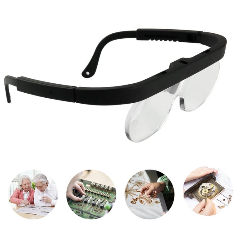 1.5/2.5/3.5X Eyeglass-style Magnifying Glass Head-mounted Magnifying Glass for Carving Repair Work, 11537A