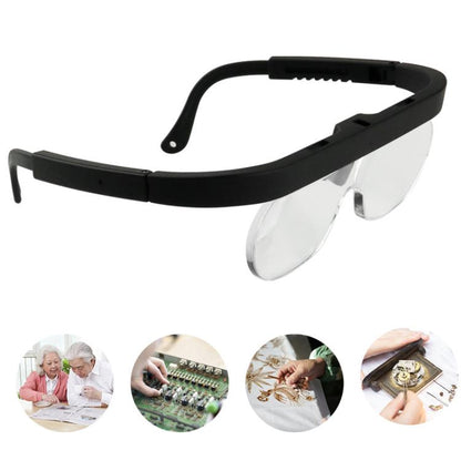 1.5/2.5/3.5X Eyeglass-style Magnifying Glass Head-mounted Magnifying Glass for Carving Repair Work, 11537A