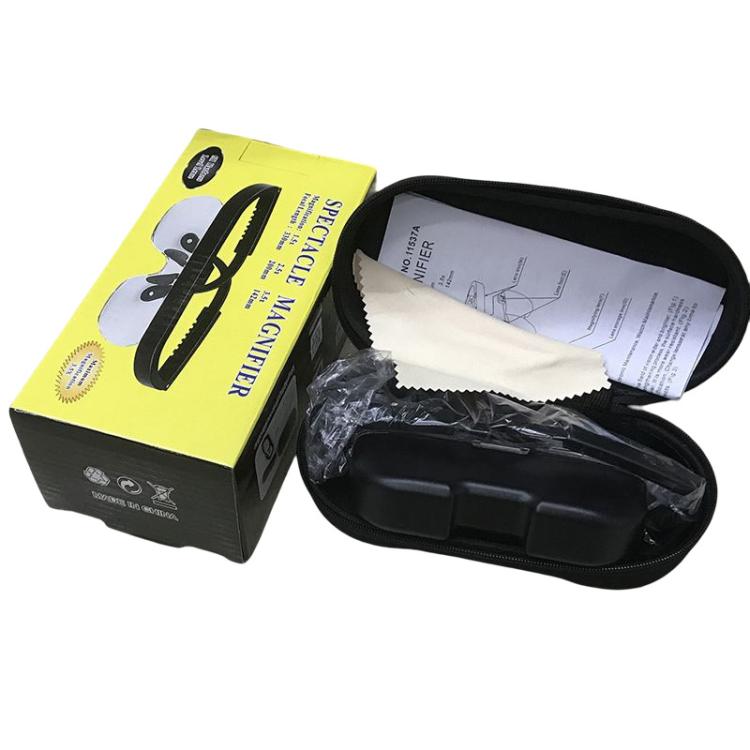 1.5/2.5/3.5X Eyeglass-style Magnifying Glass Head-mounted Magnifying Glass for Carving Repair Work, 11537A