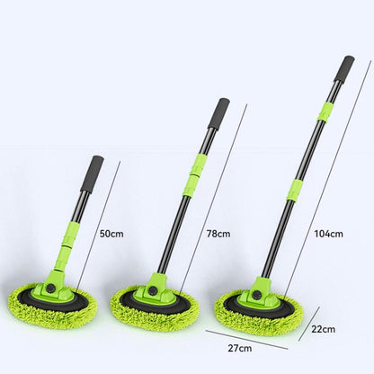 SUITU LS-444 Three-section Curved Car Wash Brush Chenille Car Wash Mop, Black Green