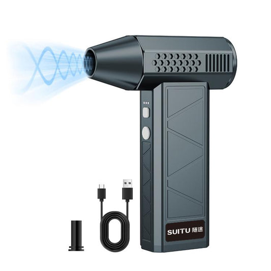 SUITU ST-8113 Outdoor Turbine Fan Home Lithium-ion Dust Blower Handheld Hair Dryer, Blower Gray, Blower Black, Blower+Vacuum Cleaner Gray, Blower+Vacuum Cleaner Black
