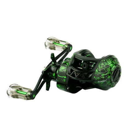 Baitcasting Fishing Reel 6.3:1 Gear Ratio With Magnetic Brake System, 12-Setting Adjustable, YUMOSH EQC201 Left Hand, YUMOSH EQC200 Right Hand