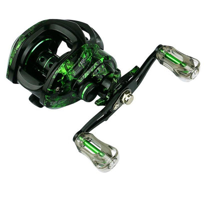 Baitcasting Fishing Reel 6.3:1 Gear Ratio With Magnetic Brake System, 12-Setting Adjustable, YUMOSH EQC201 Left Hand, YUMOSH EQC200 Right Hand