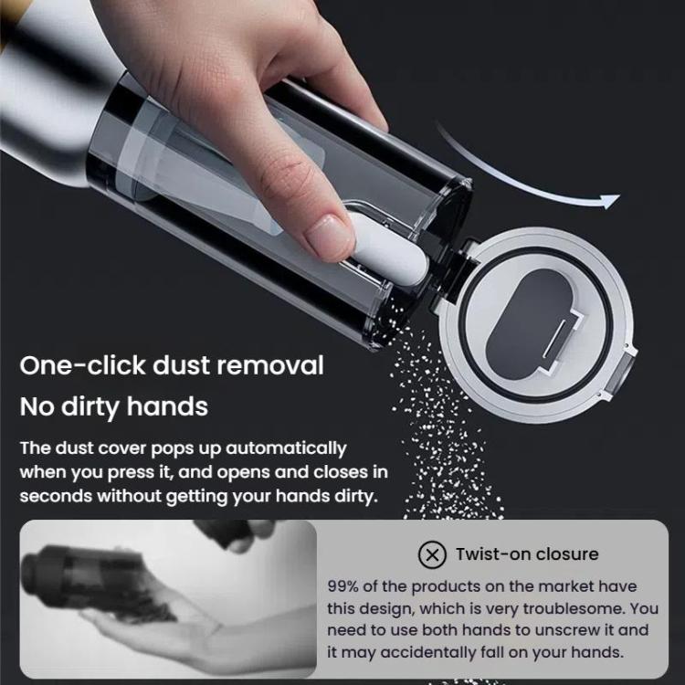 SUITU ST-6665 Pro Car Wireless Vacuum Cleaner High Power Portable Mini Handheld Blower Vacuum Cleaner, Silver Gold, With Bag Silver Gold