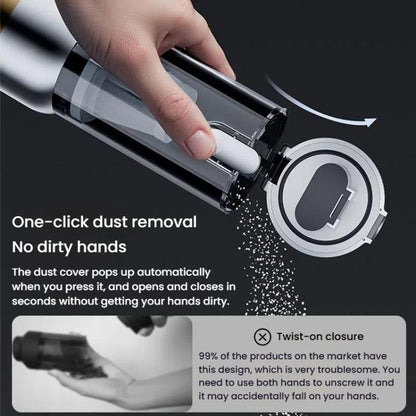 SUITU ST-6665 Pro Car Wireless Vacuum Cleaner High Power Portable Mini Handheld Blower Vacuum Cleaner, Silver Gold, With Bag Silver Gold