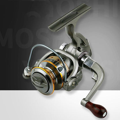 Zero-Gap Mini Spinning Reel for Rock/Ice/Raft/Lure Fishing, 5.2:1 Gear Ratio, YUMOSHI BZ500, YUMOSHI BZ800