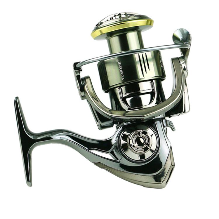 Dual Handle Zero-Gap Spinning Reel Balanced Anti-Shake Design, 5.2:1 Gear Ratio, YUMOSHI  SE2000S, YUMOSHI SE2500, YUMOSHI SE3000, YUMOSHI SE4000