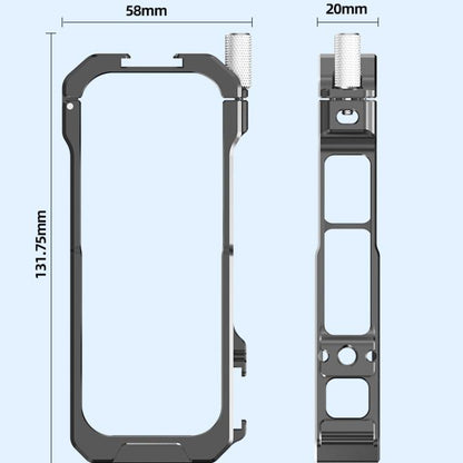 For Insta360 X3 HEPAIL AC62 Metal Rabbit Cage Magnetic Suction Horizontal Vertical Protective Frame, AC62
